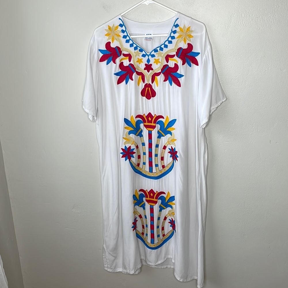 Embroidered Long Cotton Tunic